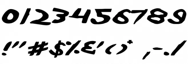 Yellowjacket Expanded Font OTHER CHARS