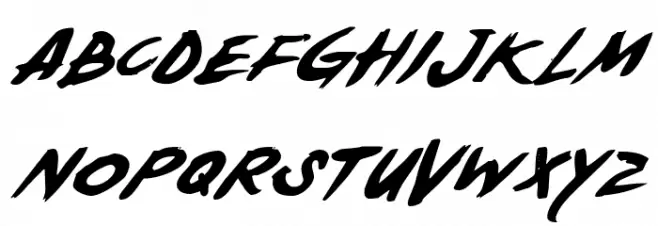 Yellowjacket Italic Font Litere mari