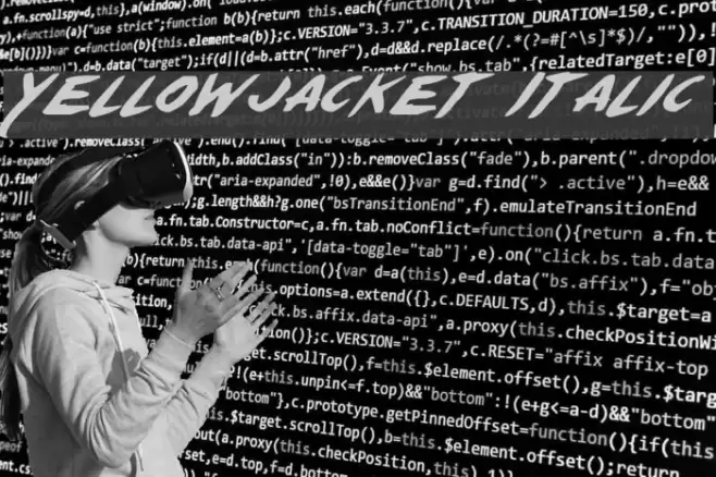 Yellowjacket Italic Font examples