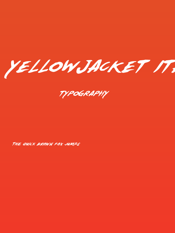 Yellowjacket Italic Poster
