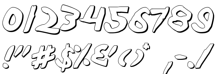 Yellowjacket Shadow Font OTHER CHARS