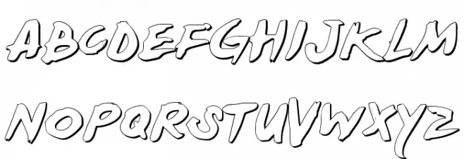 Yellowjacket Shadow Schriftart Groß