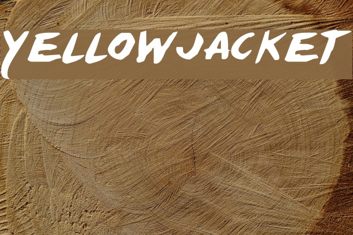 Yellowjacket Font examples