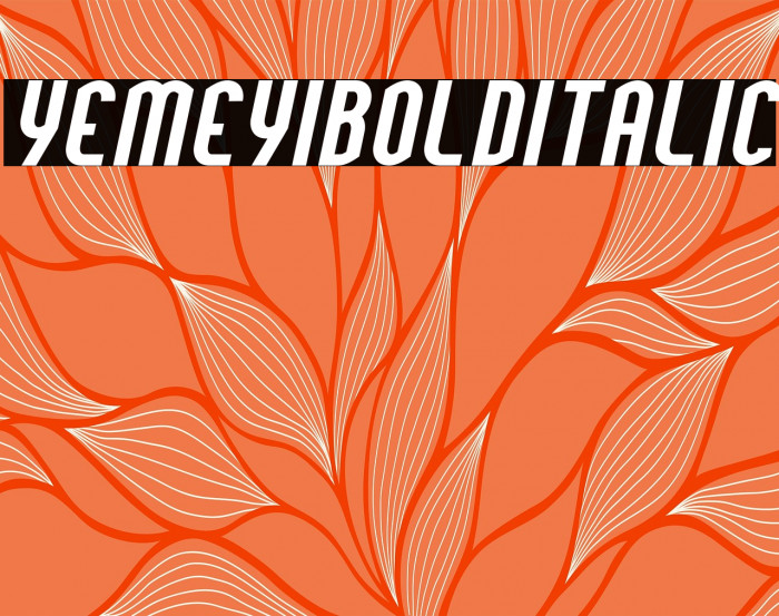 YemeyiBoldItalic Example 3