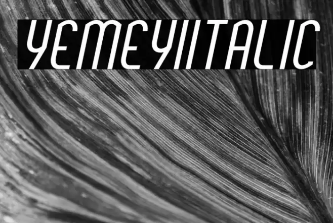 YemeyiItalic Font examples