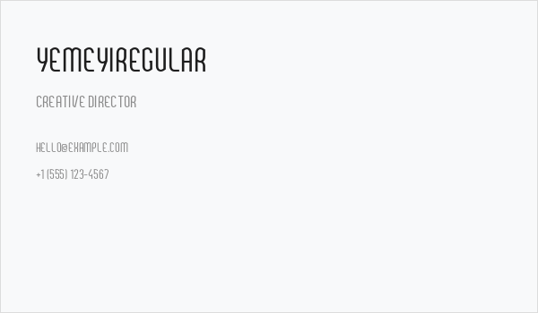 YemeyiRegular Business Card