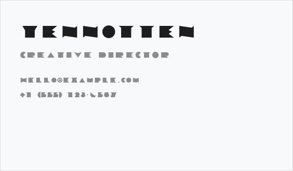 Yennotten Business Card