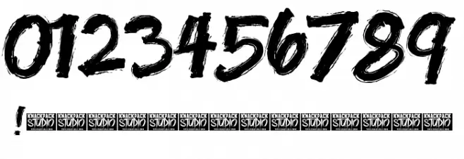 Yenoh Brush Font OTHER CHARS