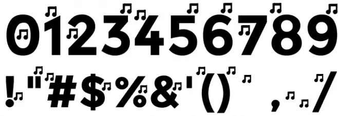 YentNotes Font OTHER CHARS