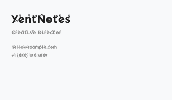 YentNotes Business Card