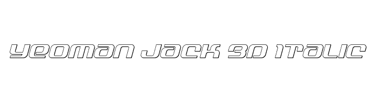 Yeoman Jack 3D Italic  baixar fontes gratis