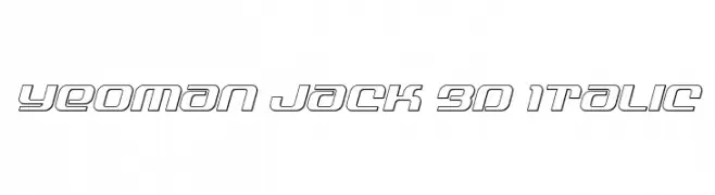 Yeoman Jack 3D Italic  Fuentes Gratis Descargar