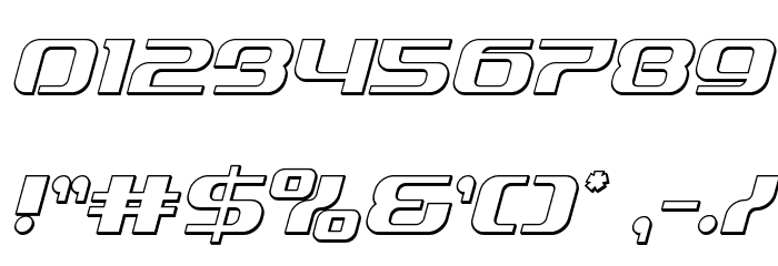 Yeoman Jack 3D Italic Font OTHER CHARS
