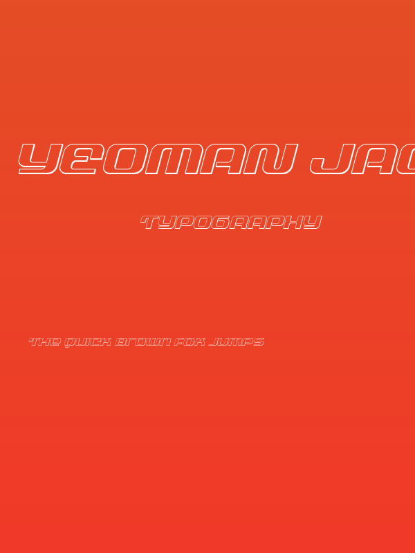 Yeoman Jack 3D Italic Poster