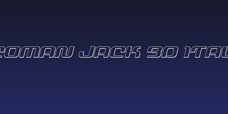 Yeoman Jack 3D Italic Social Header