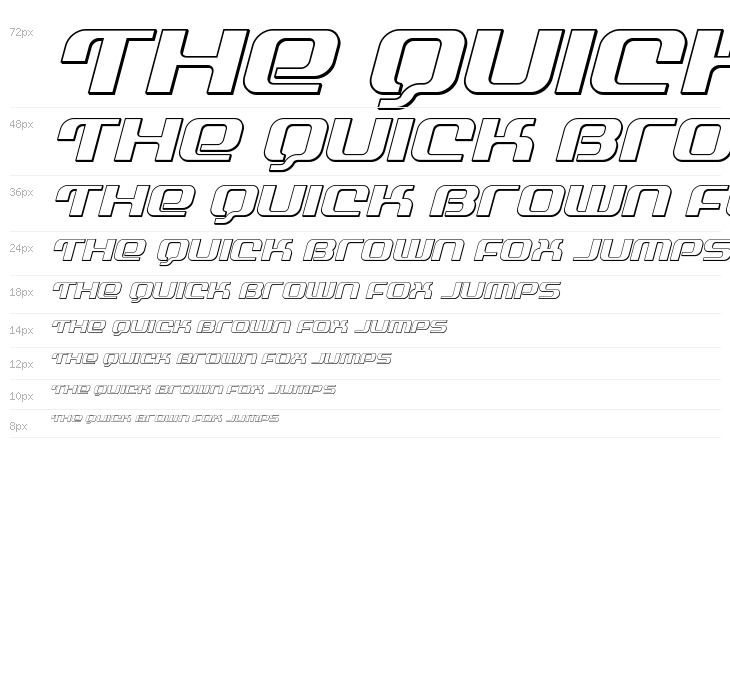 Yeoman Jack 3D Italic Waterfall