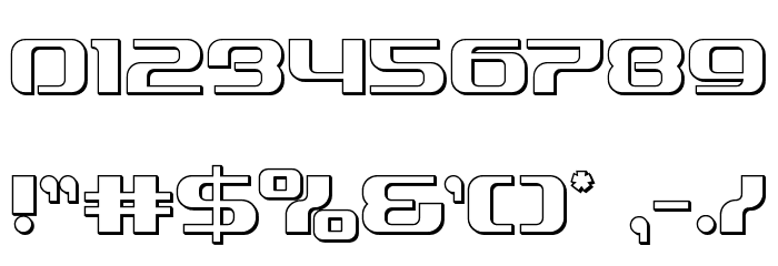 Yeoman Jack 3D Font OTHER CHARS