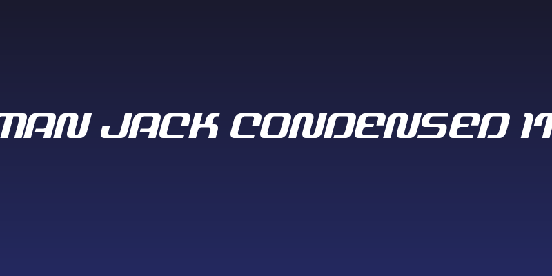 Yeoman Jack Condensed Italic Social Header
