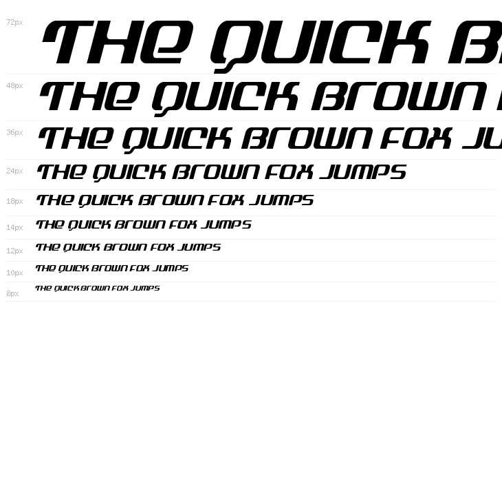 Yeoman Jack Condensed Italic Waterfall