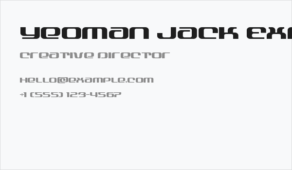 Yeoman Jack Expanded Business Card