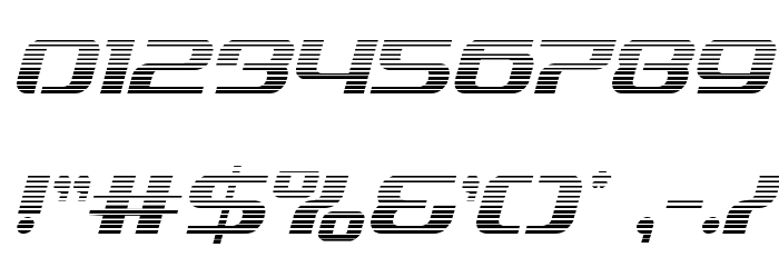 Yeoman Jack Gradient Italic Font OTHER CHARS