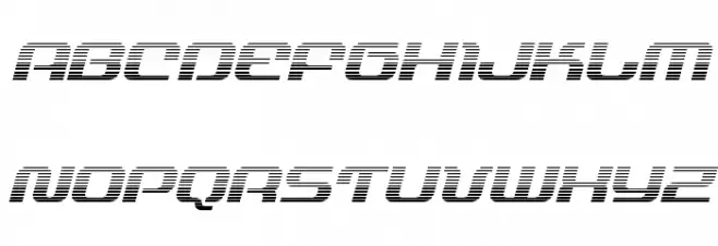 Yeoman Jack Gradient Italic Font UPPERCASE