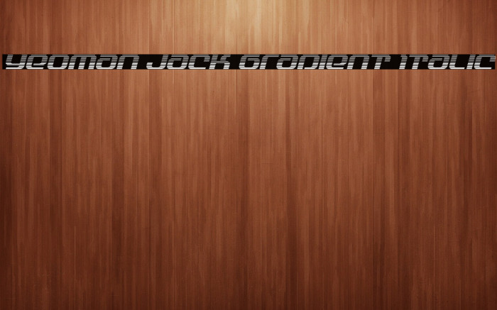Yeoman Jack Gradient Italic Example 1