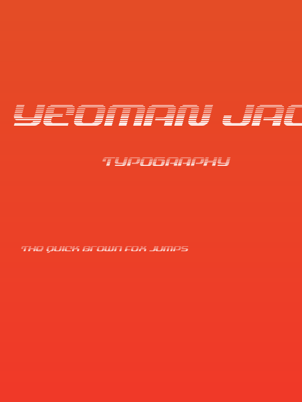 Yeoman Jack Gradient Italic Poster