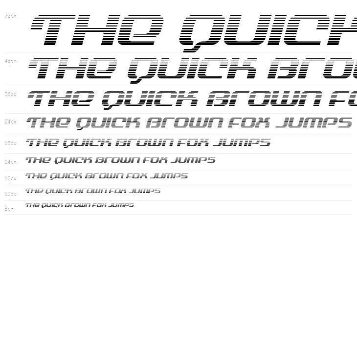 Yeoman Jack Gradient Italic Waterfall