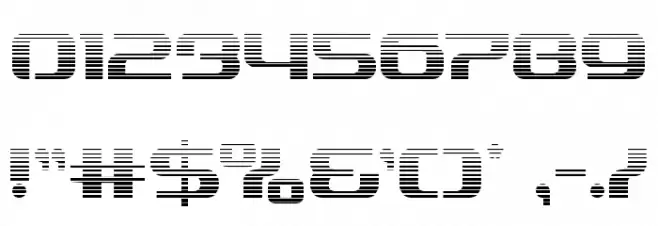 Yeoman Jack Gradient Font OTHER CHARS