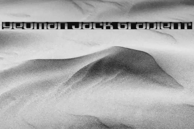 Yeoman Jack Gradient Font examples