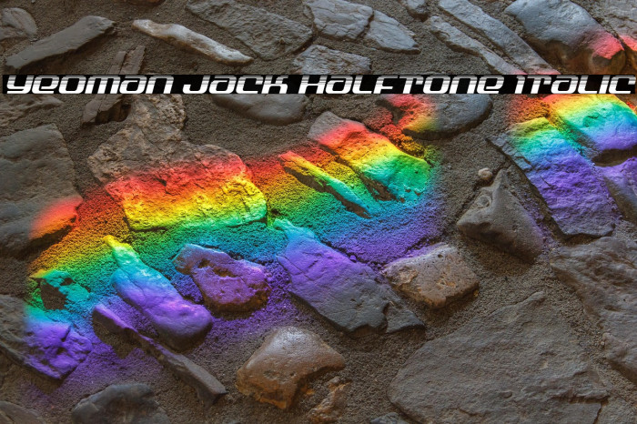 Yeoman Jack Halftone Italic Example 3