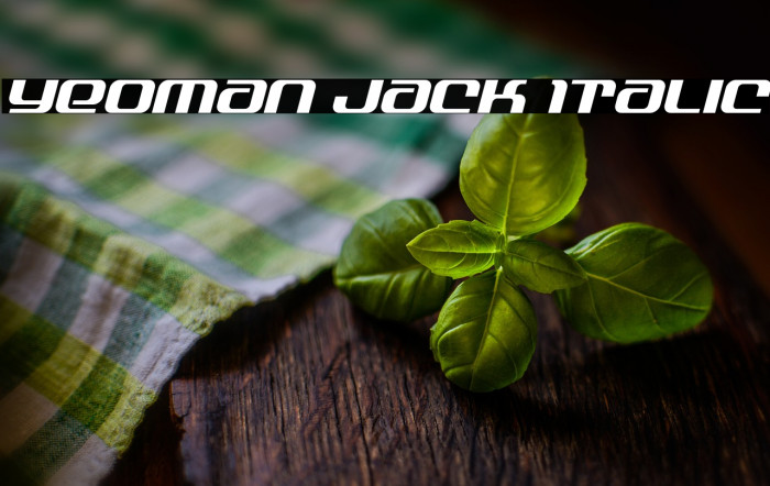 Yeoman Jack Italic Example 1