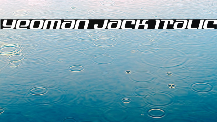 Yeoman Jack Italic Example 2