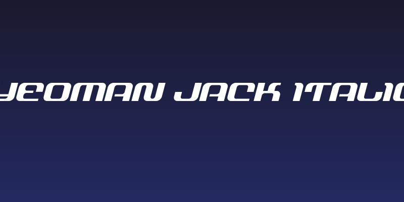 Yeoman Jack Italic Social Header