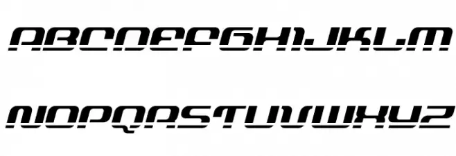 Yeoman Jack Laser 2 Italic फ़ॉन्ट अपरकेस