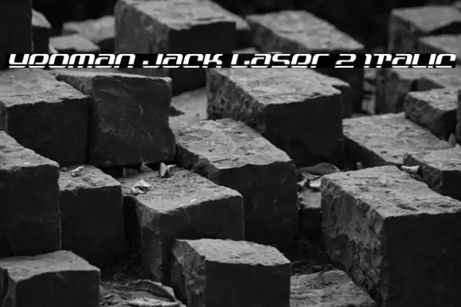 Yeoman Jack Laser 2 Italic Font examples