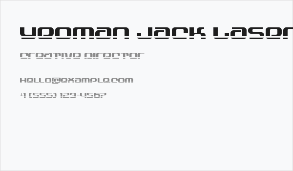 Yeoman Jack Laser 2 Business Card