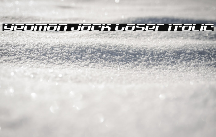 Yeoman Jack Laser Italic Example 2