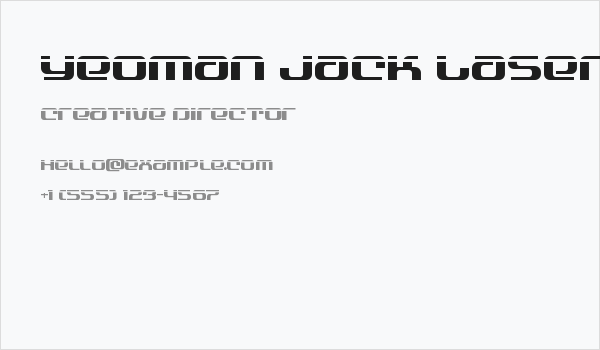 Yeoman Jack Laser Business Card