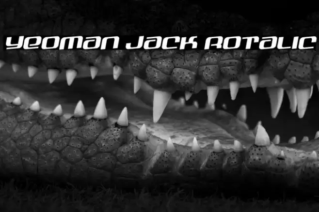 Yeoman Jack Rotalic Font examples