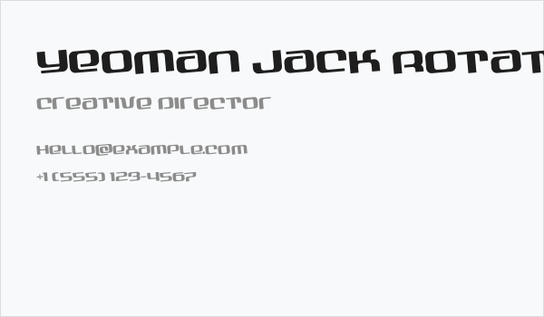 Yeoman Jack Rotated Business Card