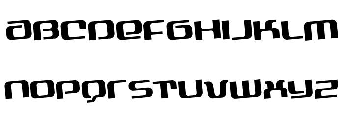 Yeoman Jack Rotated Font LOWERCASE