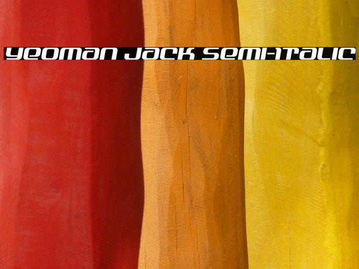 Yeoman Jack Semi-Italic Example 2
