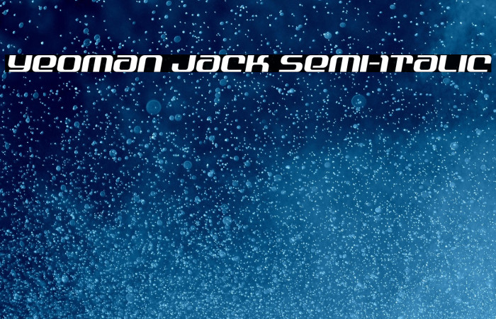 Yeoman Jack Semi-Italic Example 3