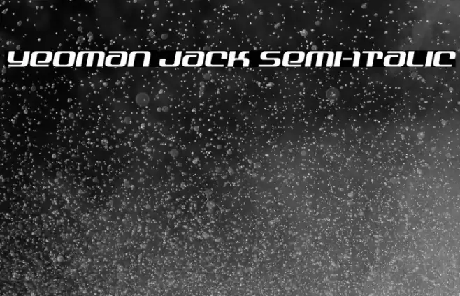 Yeoman Jack Semi-Italic Font examples