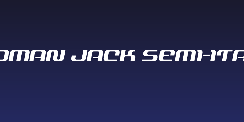 Yeoman Jack Semi-Italic Social Header