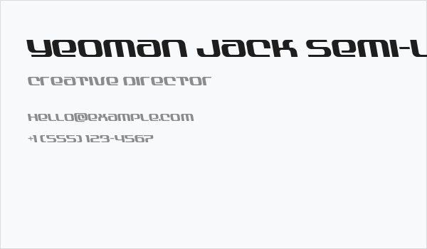 Yeoman Jack Semi-Leftalic Business Card
