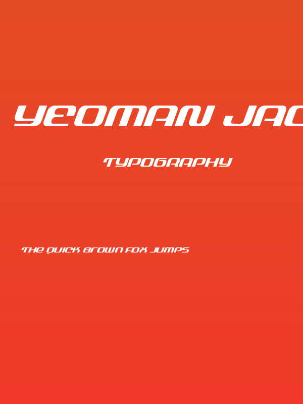 Yeoman Jack Super-Italic Poster