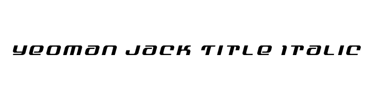 Yeoman Jack Title Italic  नि: शुल्क फ़ॉन्ट्स डाउनलोड
